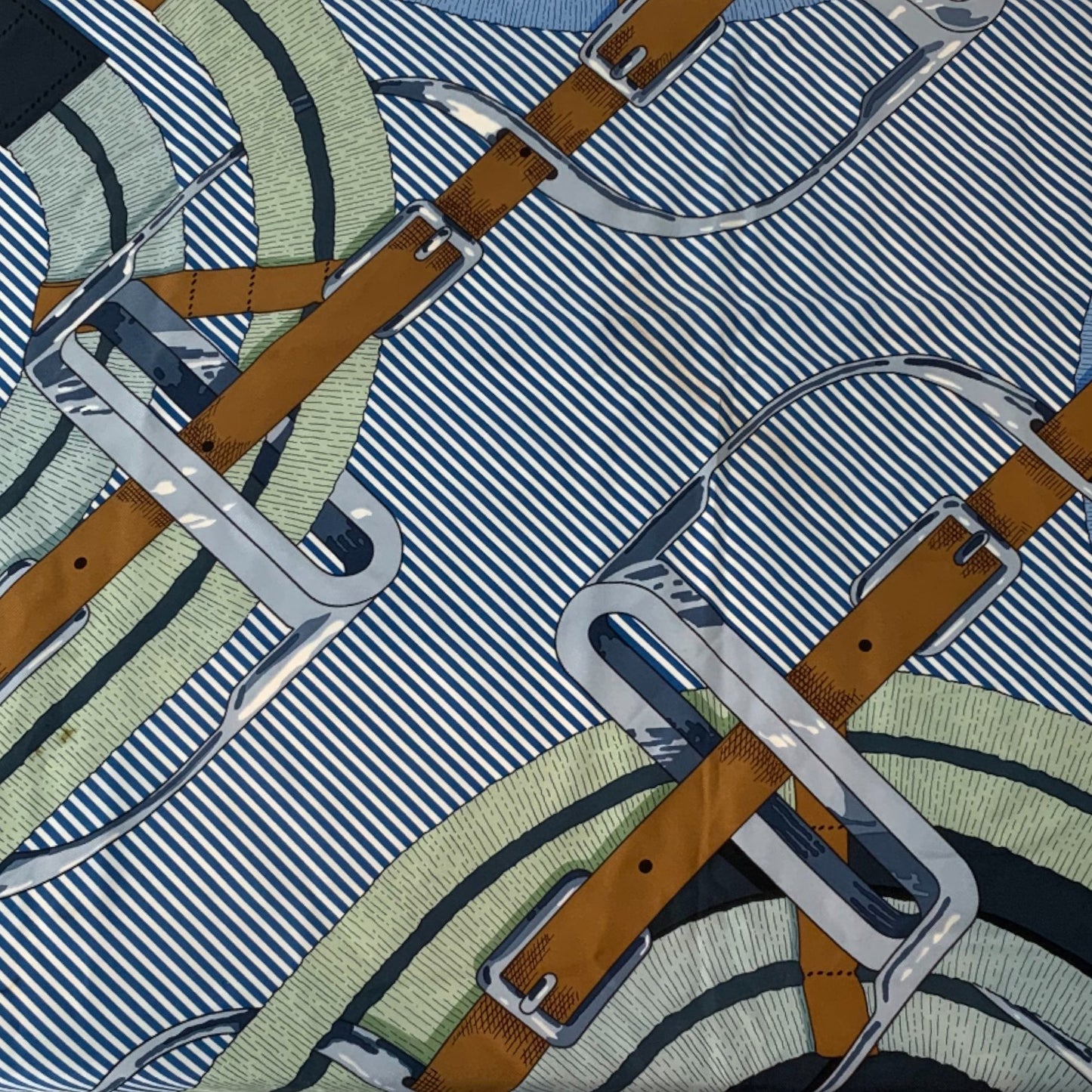 Hermes Blue Silk Scarf