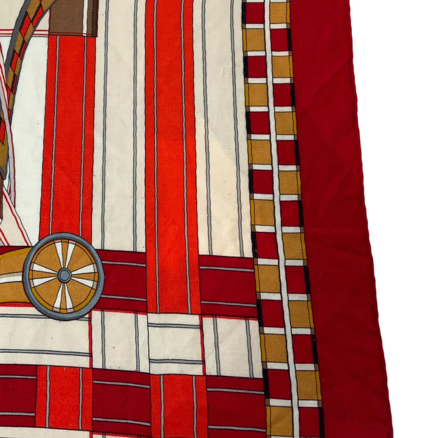 Hermes Red and Brown Oversized Shawl