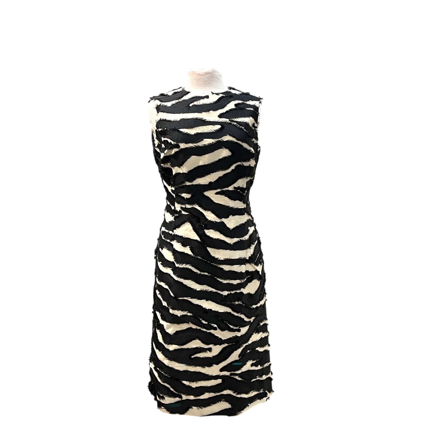 Oscar de la Renta Zebra Cocktail Dress
