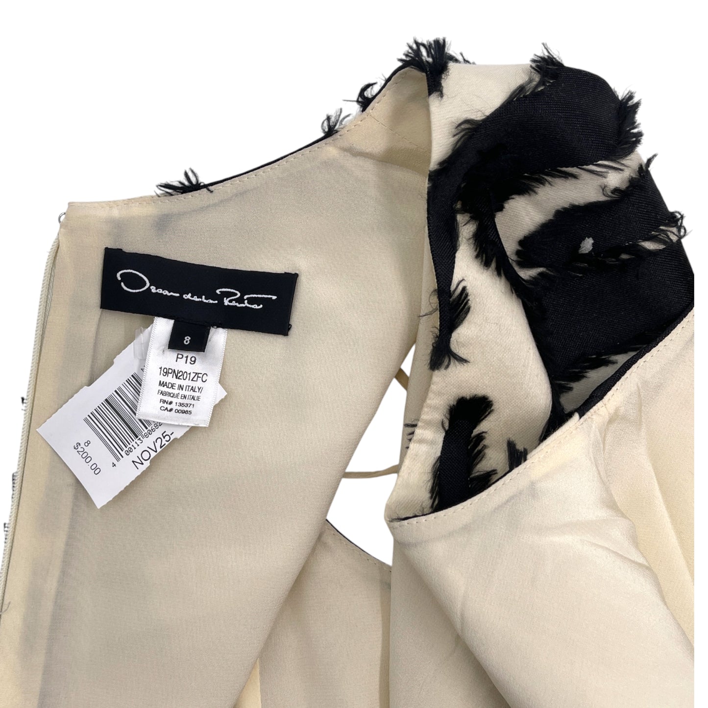 Oscar de la Renta Zebra Cocktail Dress