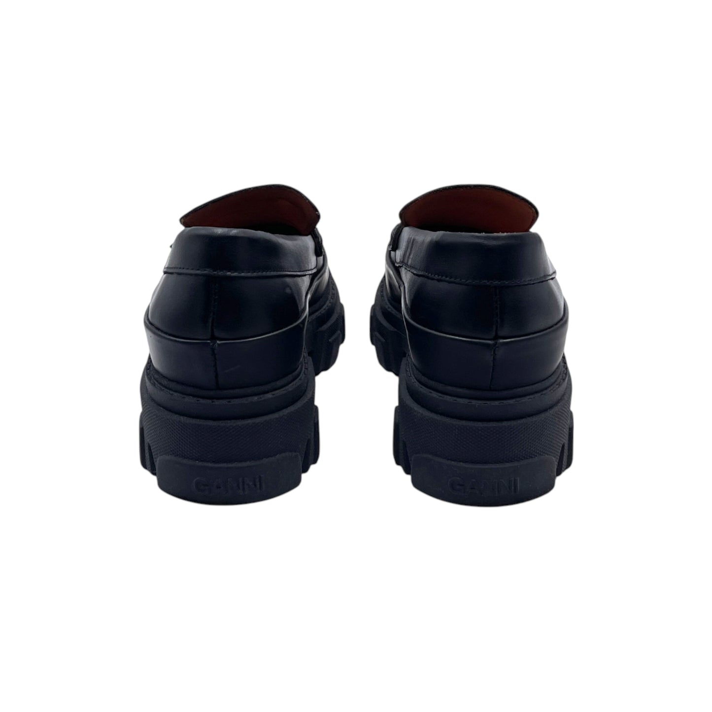 Ganni Leather Platform Loafers