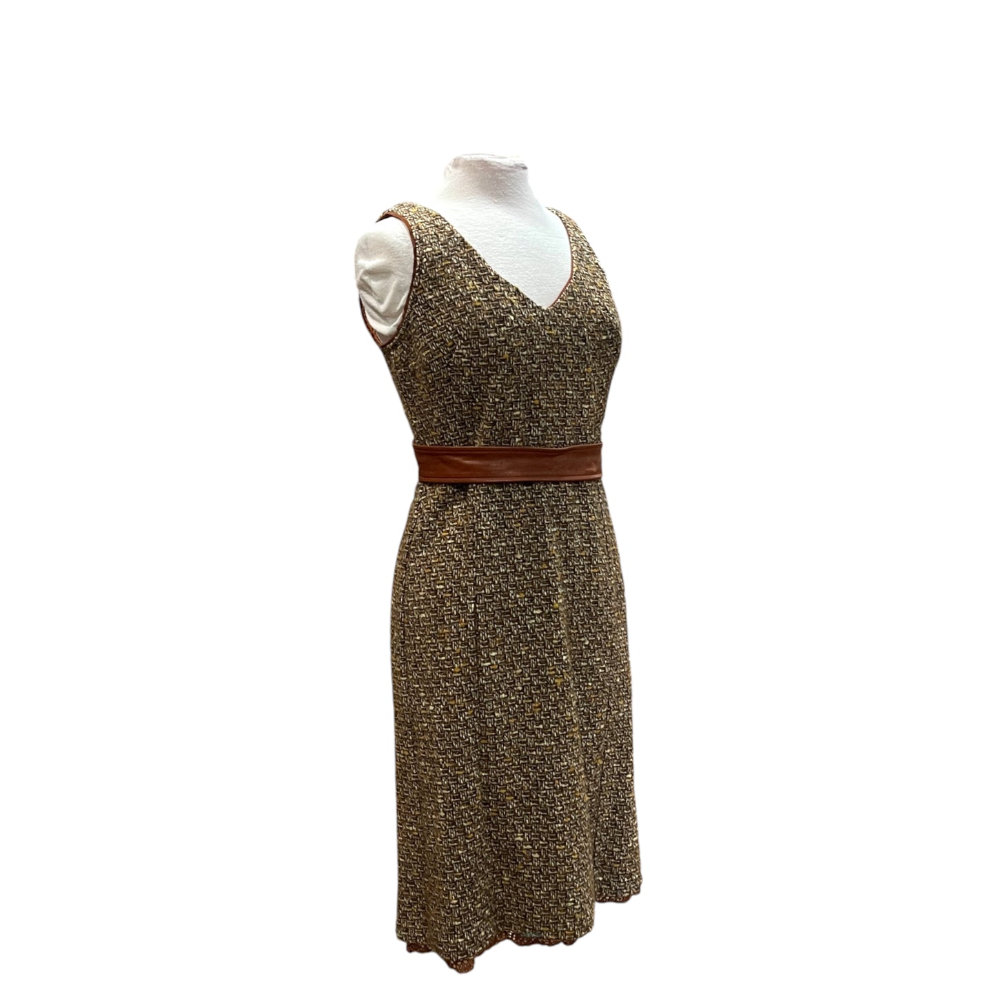 D&G Brown Tweed Belted Dress