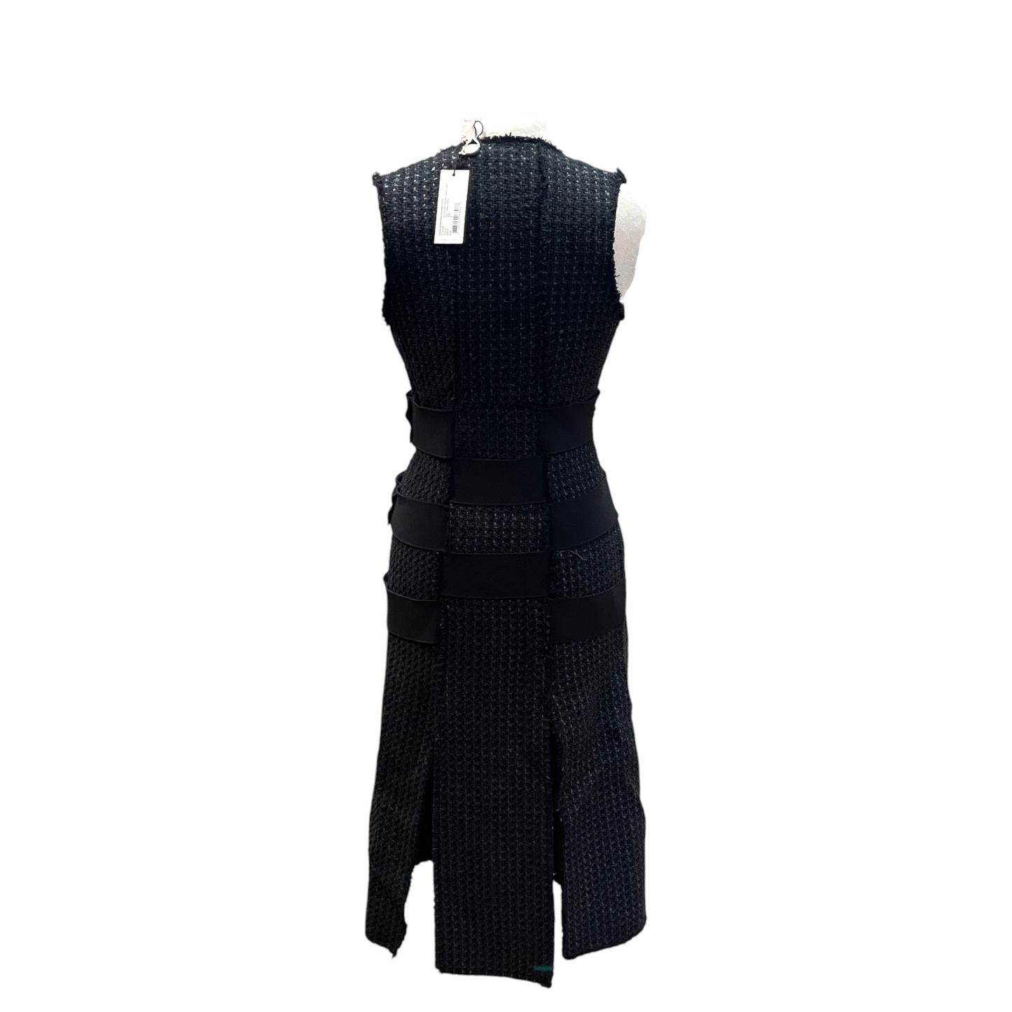 Proenza Schouler Tweed-Paneled Black Dress