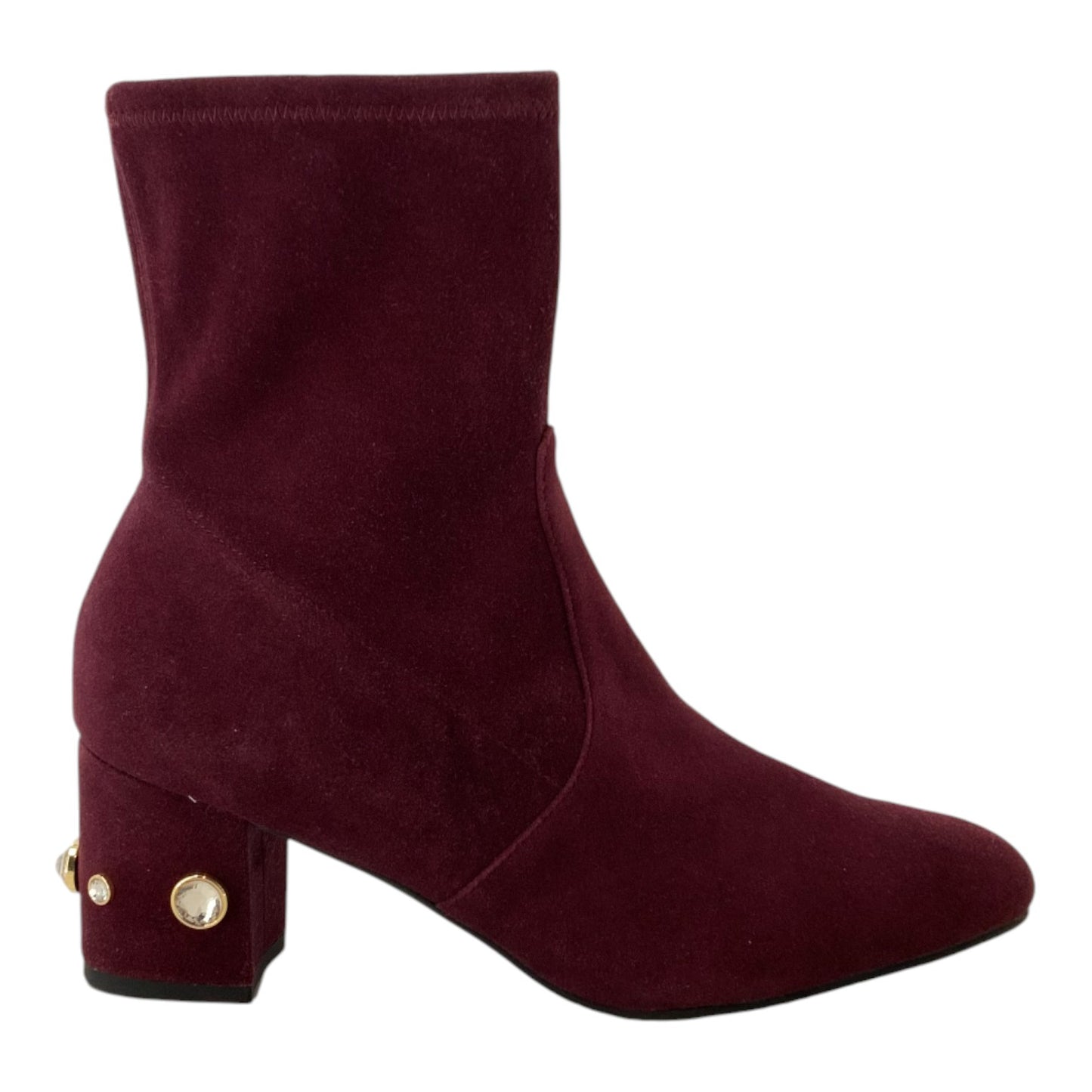 Stuart Weitzman Burgundy Gem Detail Booties