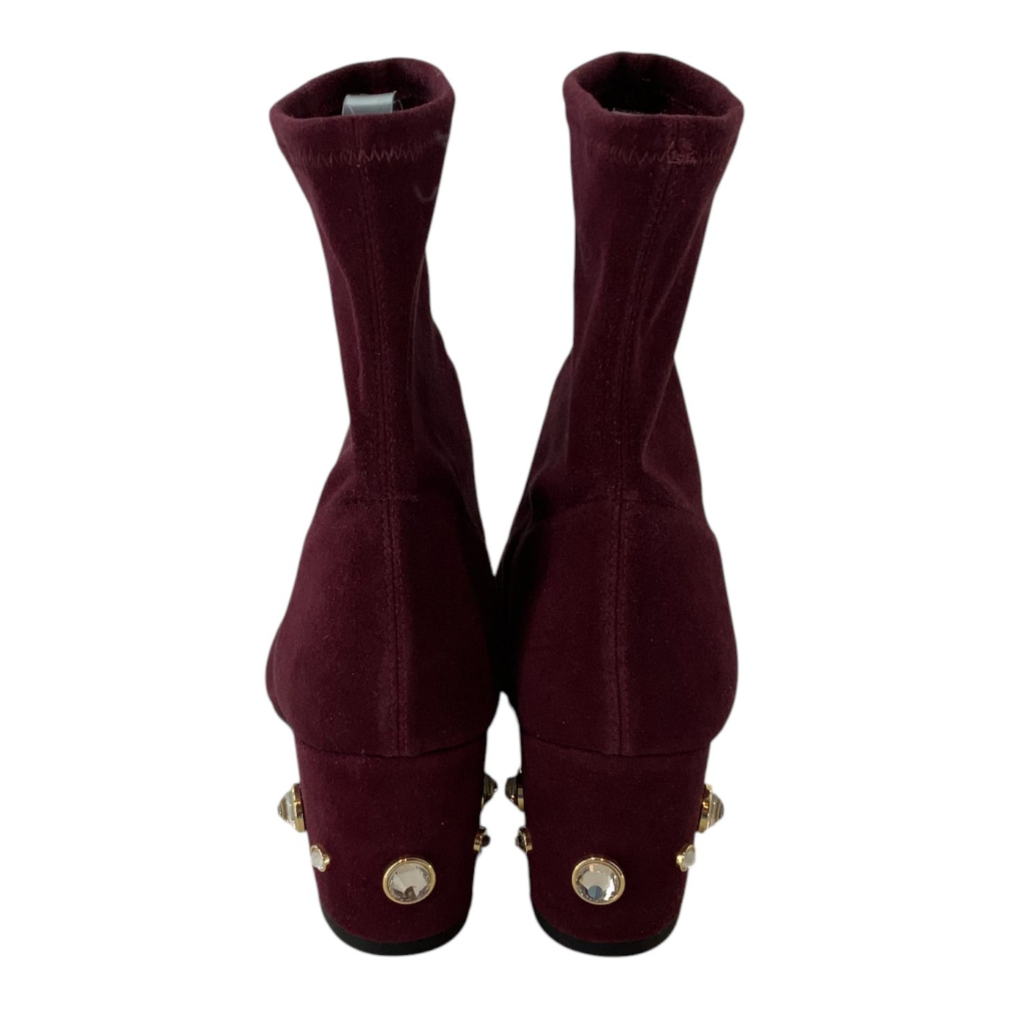 Stuart Weitzman Burgundy Gem Detail Booties