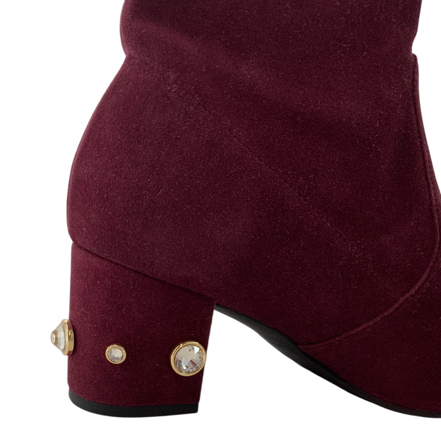Stuart Weitzman Burgundy Gem Detail Booties
