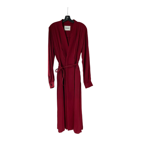 Jil Sander Burgundy Button Closure Dress