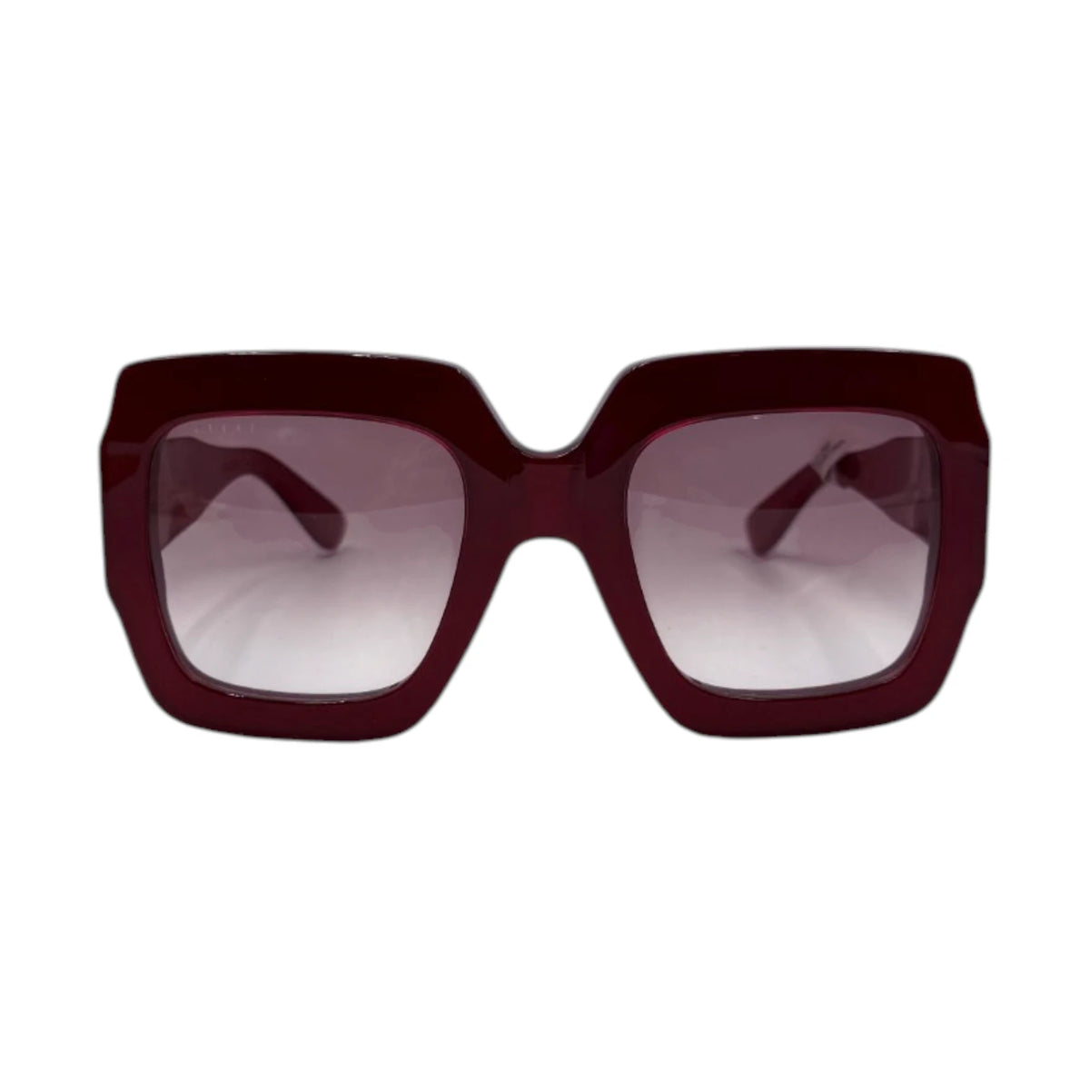 Gucci Red Oversized Square Sunglasses