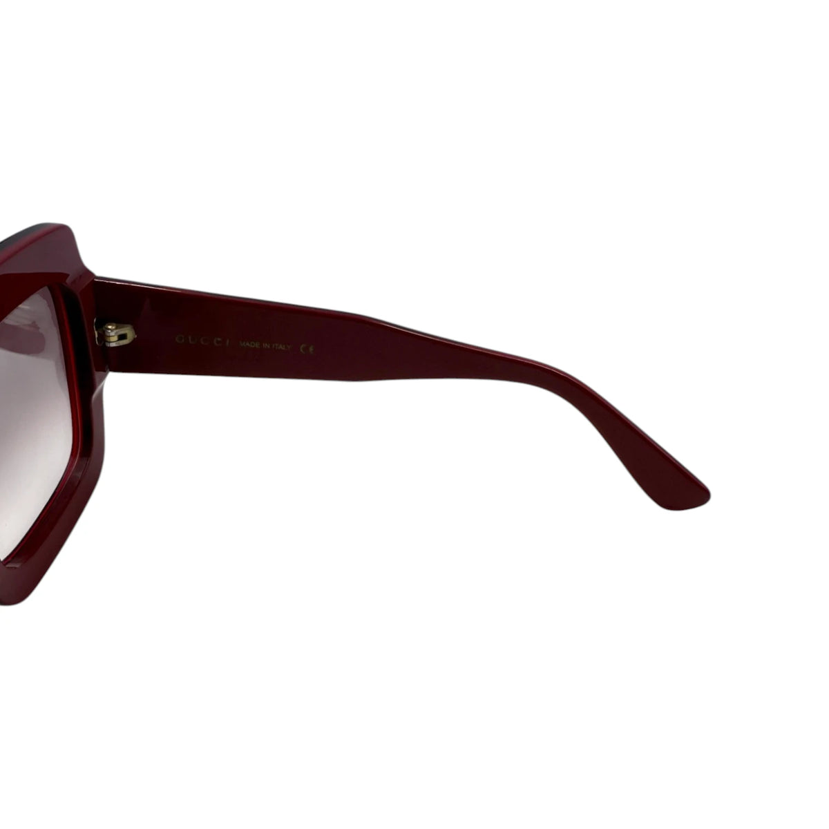 Gucci Red Oversized Square Sunglasses