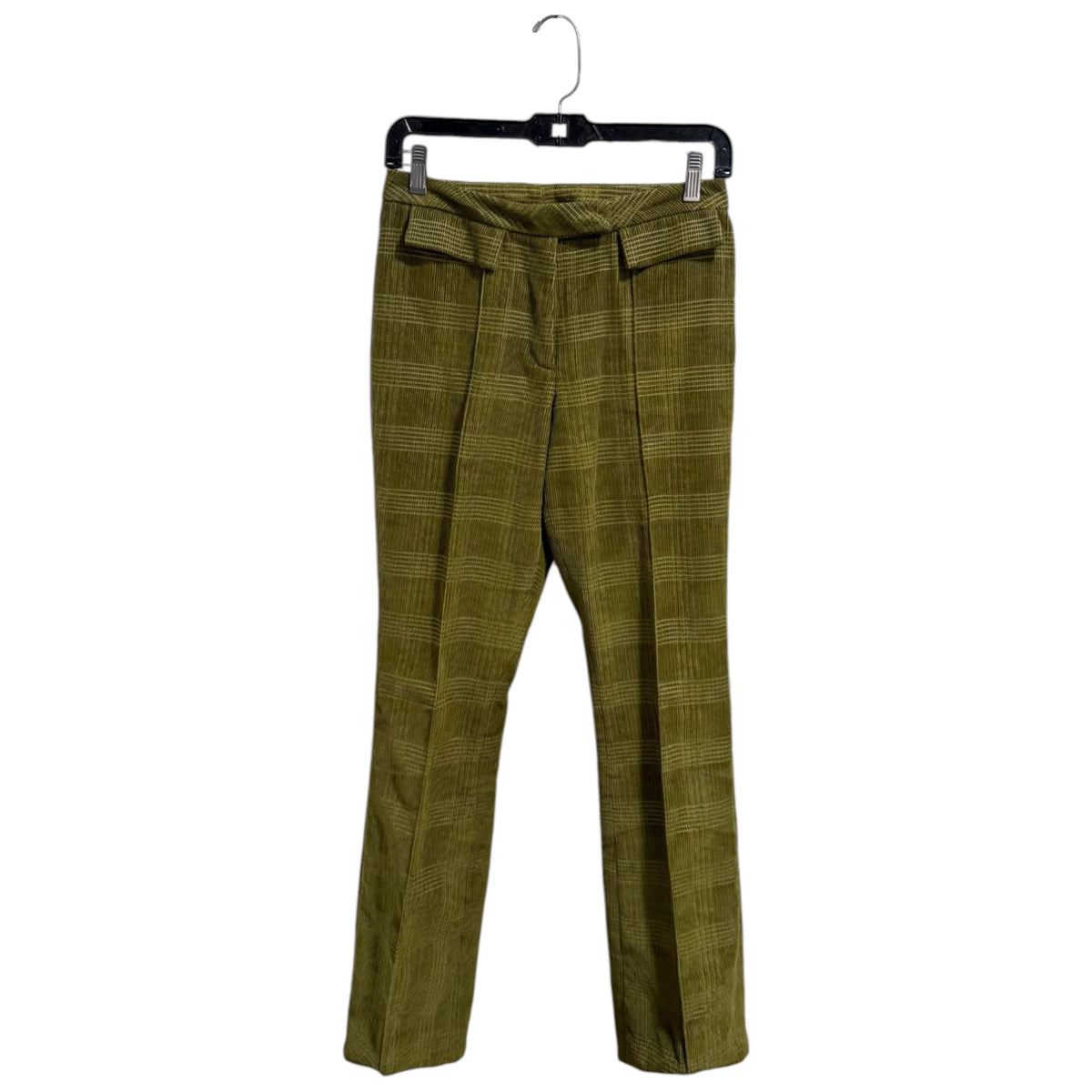 John Galliano Green Plaid Cord Pants