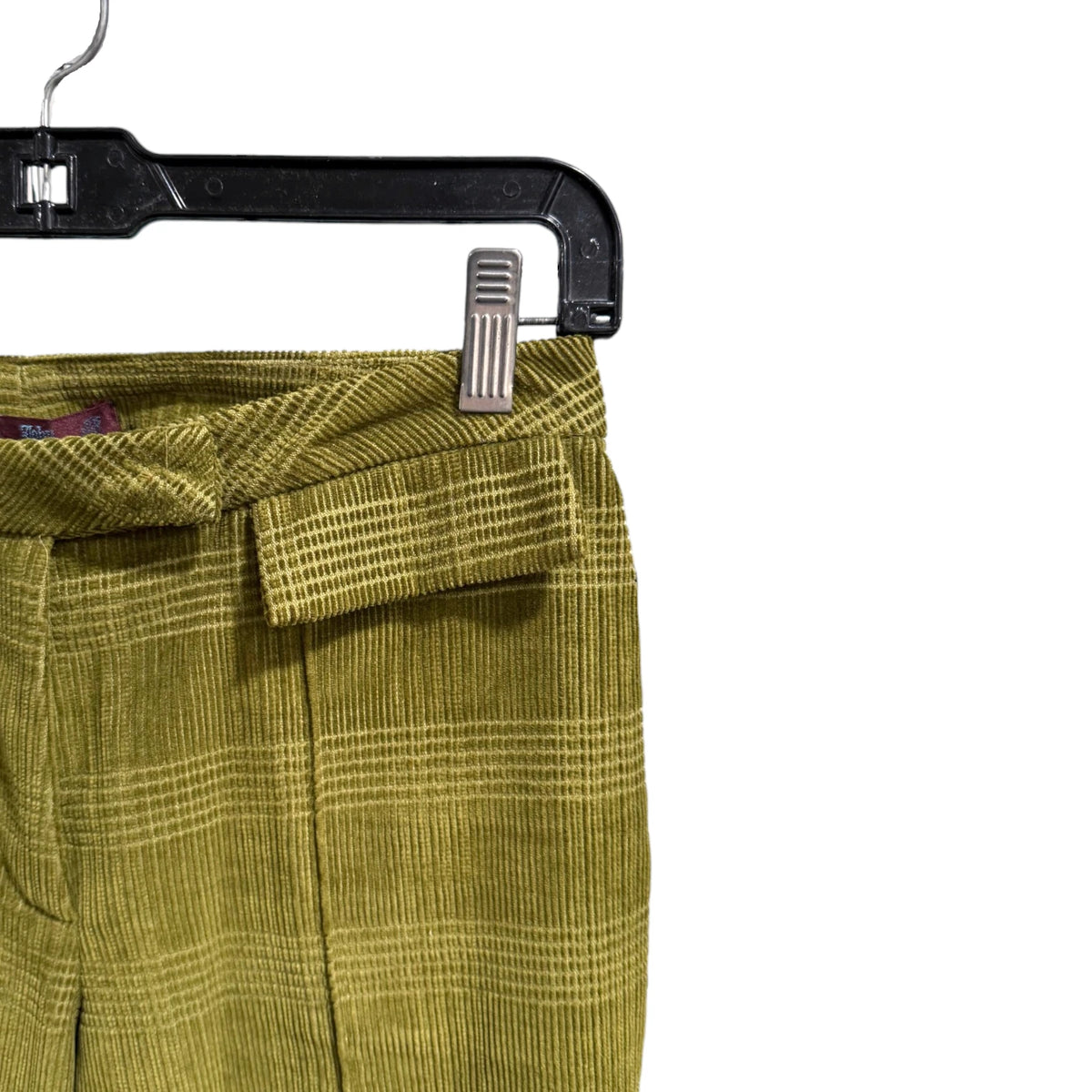 John Galliano Green Plaid Cord Pants