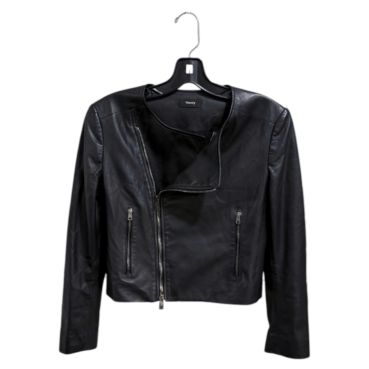 Theory Lambskin Leather Moto Jacket