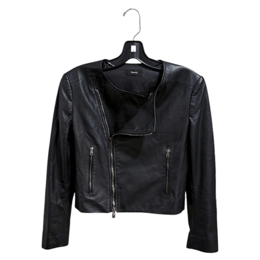 Theory Lambskin Leather Moto Jacket