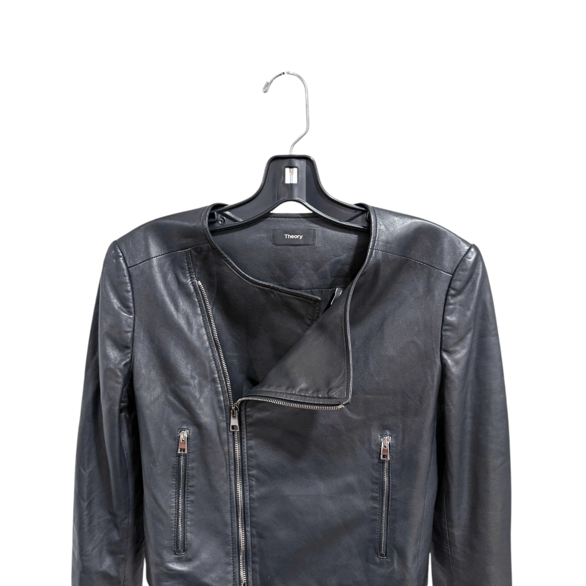 Theory Lambskin Leather Moto Jacket