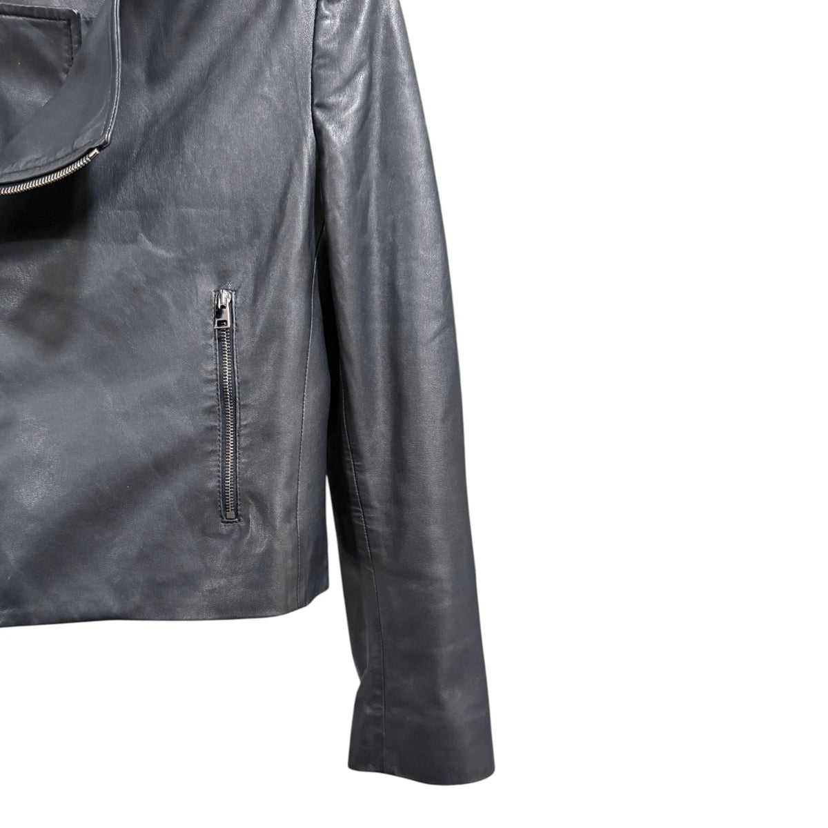 Theory Lambskin Leather Moto Jacket