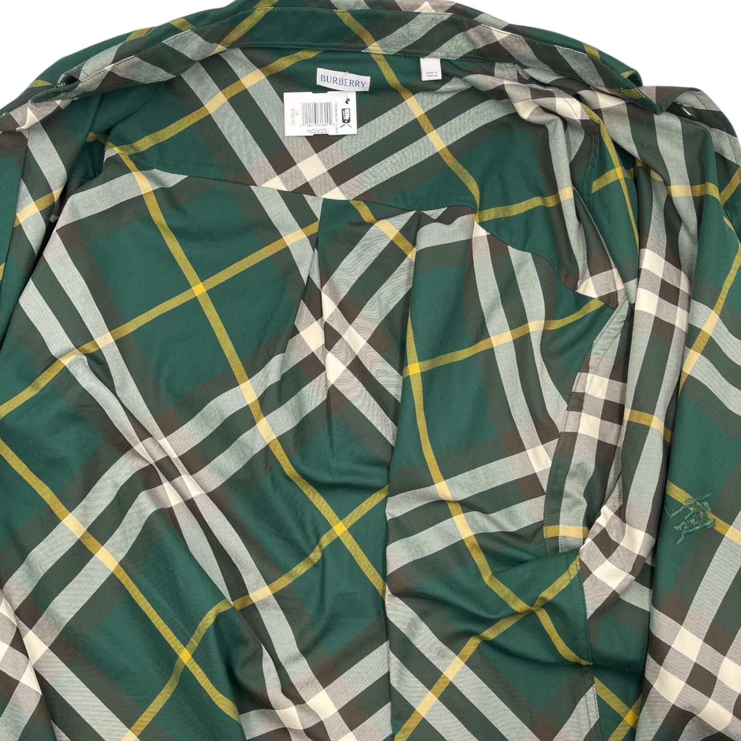 Burberry Oversized Green Check Mens