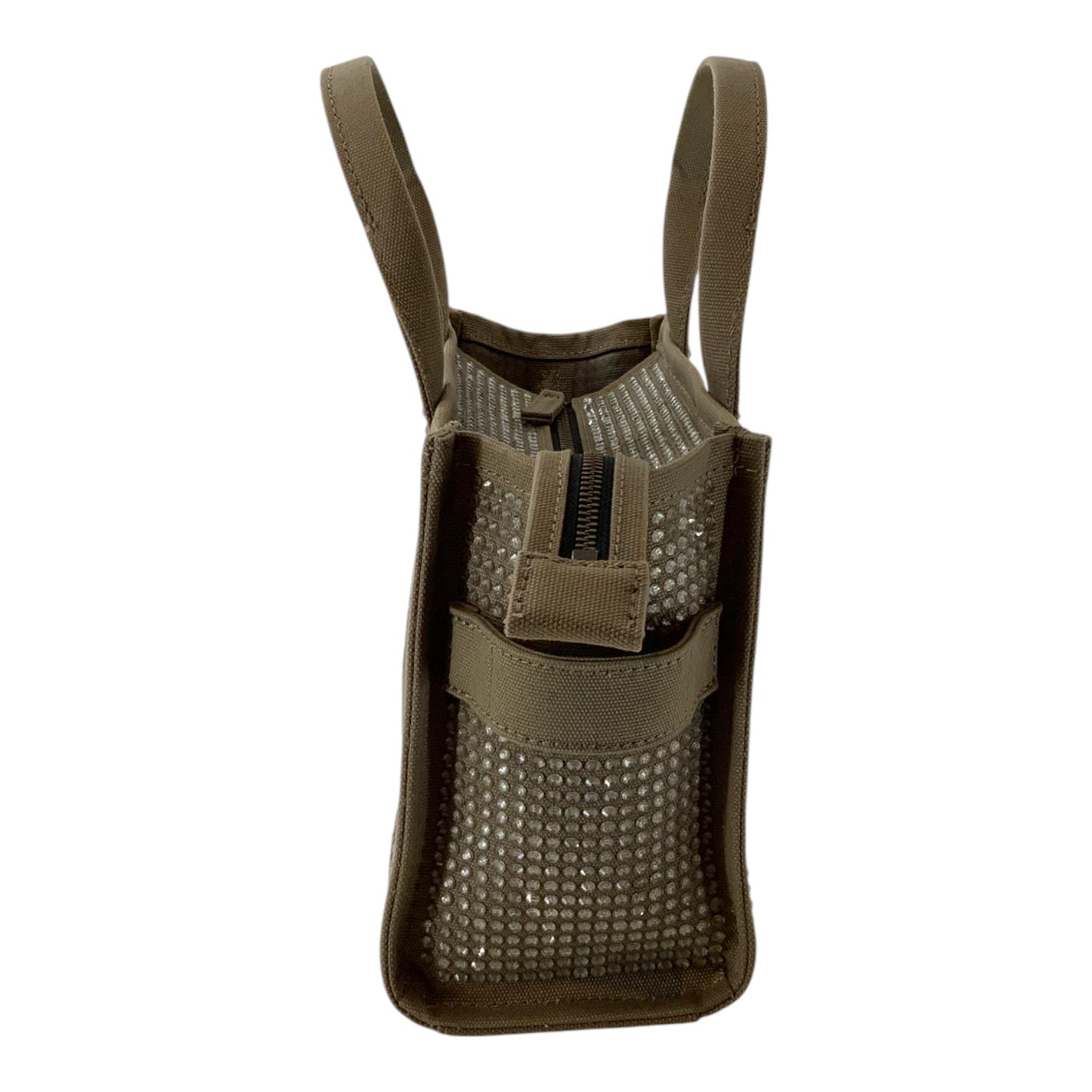 Marc Jacobs Olive Green/Tan Bedazzled Tote Bag