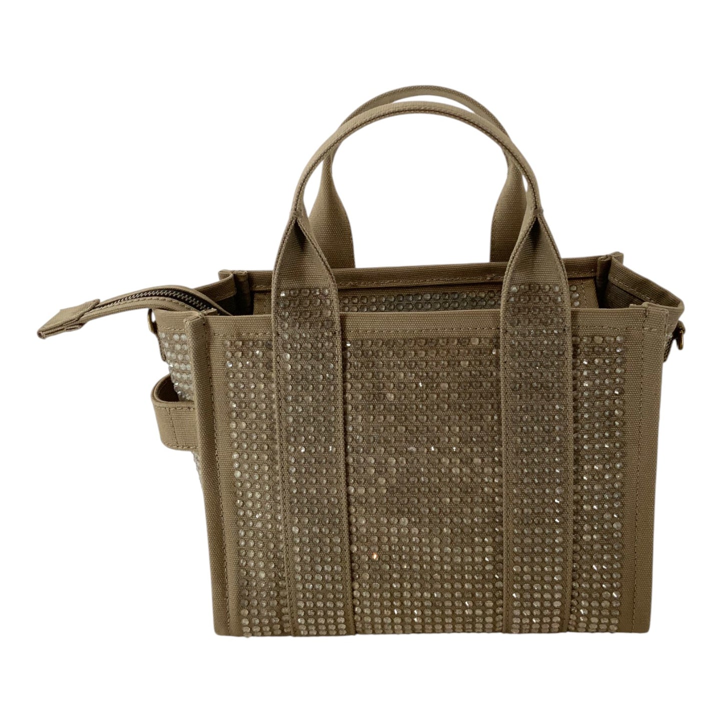 Marc Jacobs Olive Green/Tan Bedazzled Tote Bag