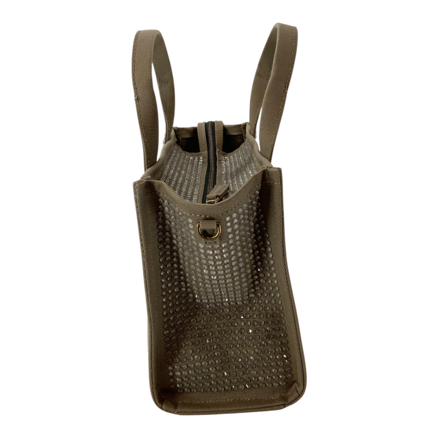 Marc Jacobs Olive Green/Tan Bedazzled Tote Bag