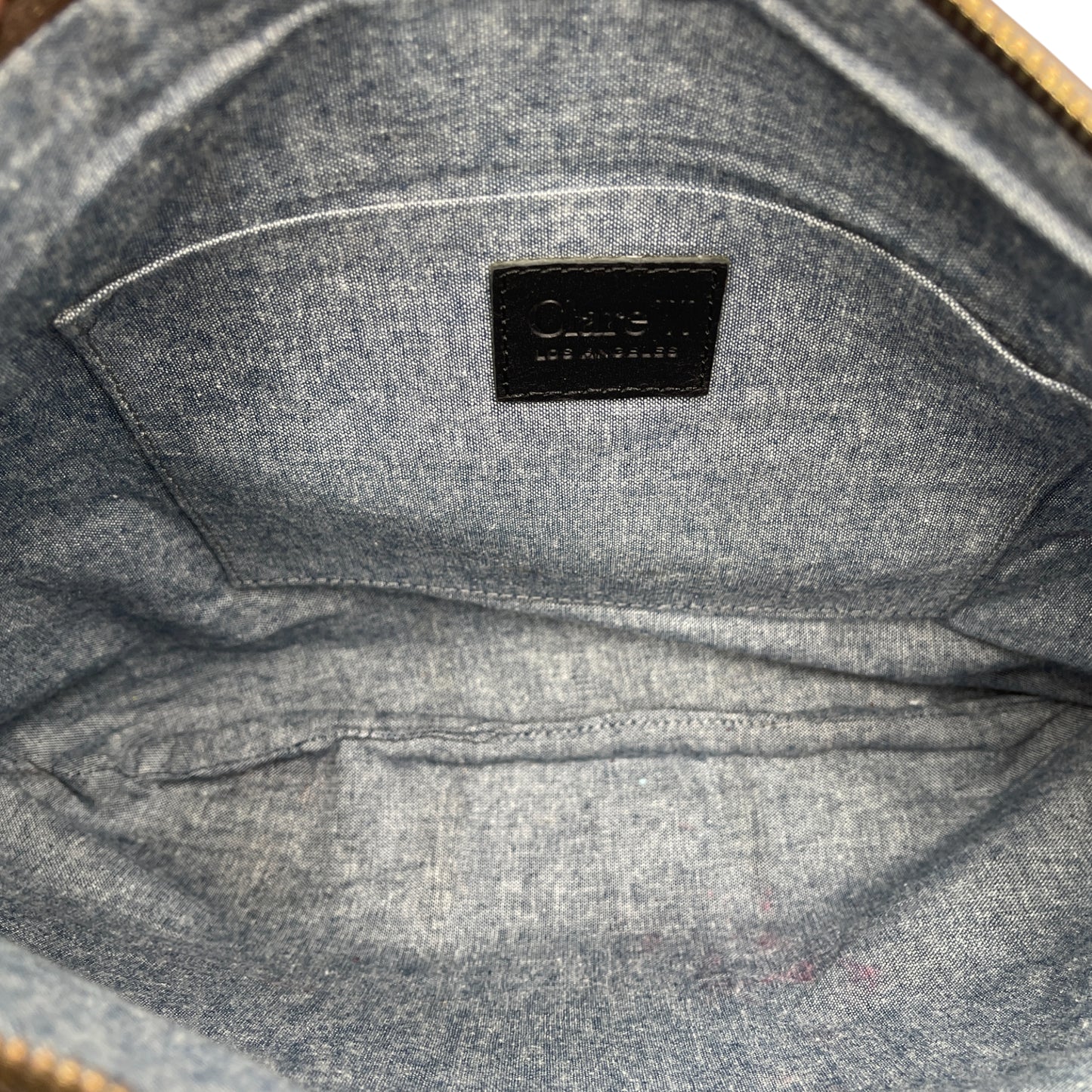 Clare V. Moyen Woven Leather/Suede Messenger Bag