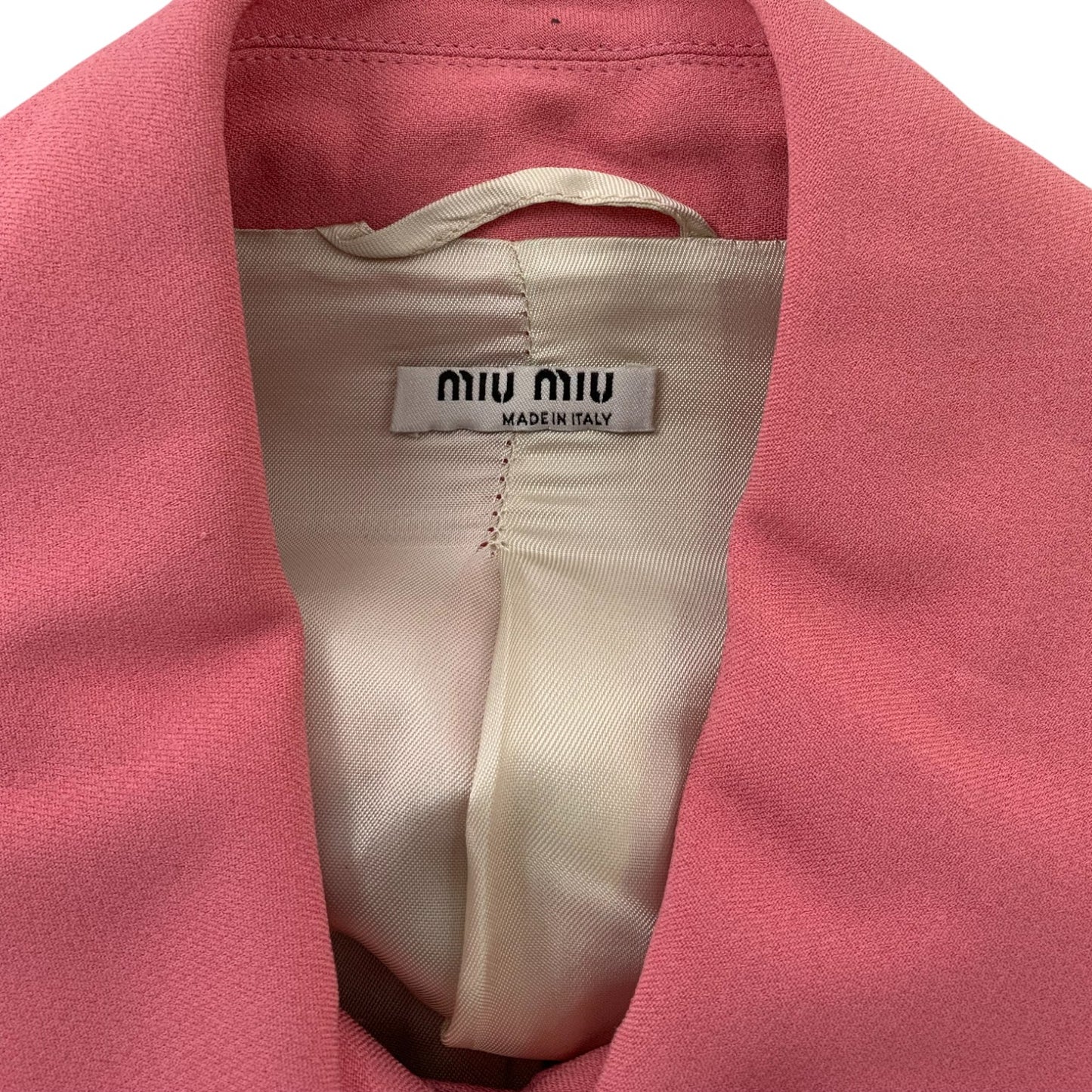 Miu Miu Pink Blazer with Flower Detailed Buttons