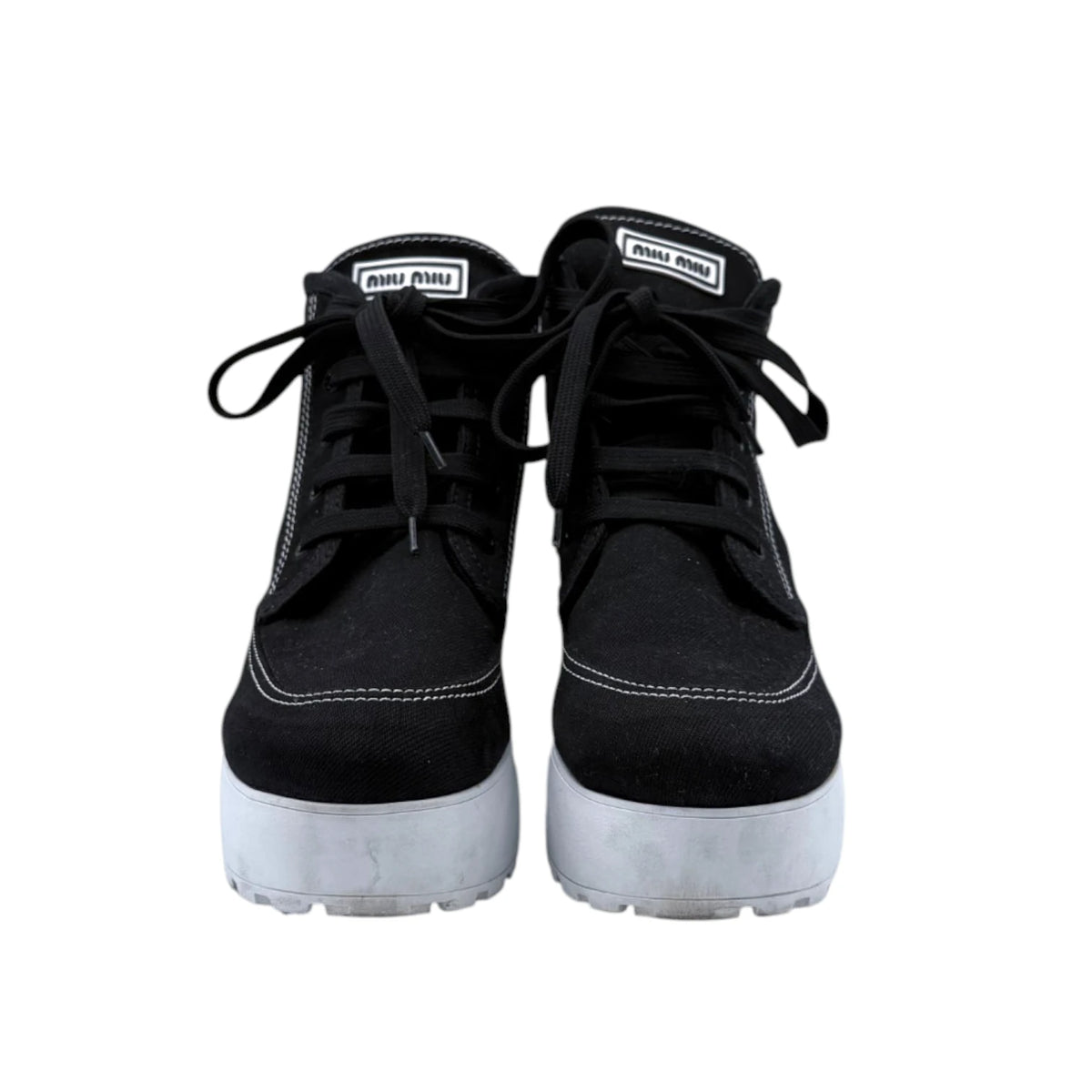 Miu Miu Platform Lace-up Ankle Boots
