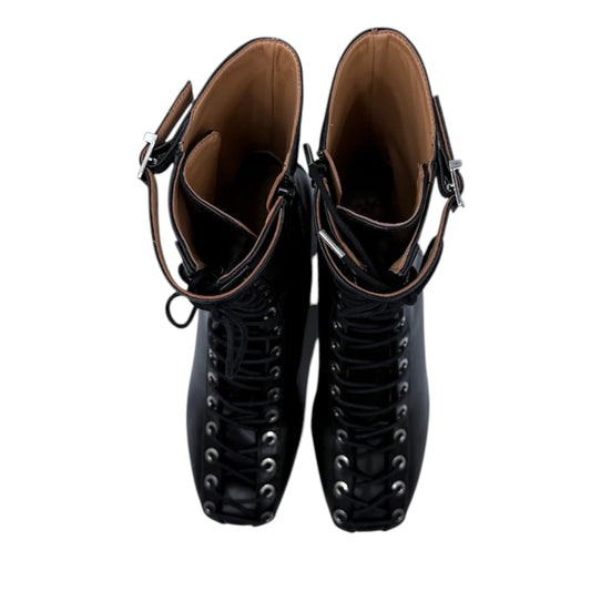 Ganni Lace-Up Ankle Boots