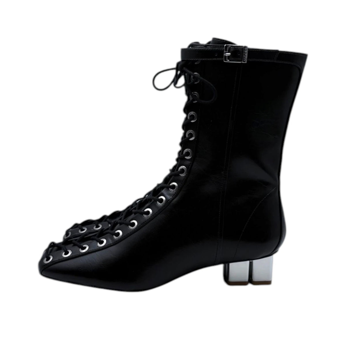 Ganni Lace-Up Ankle Boots