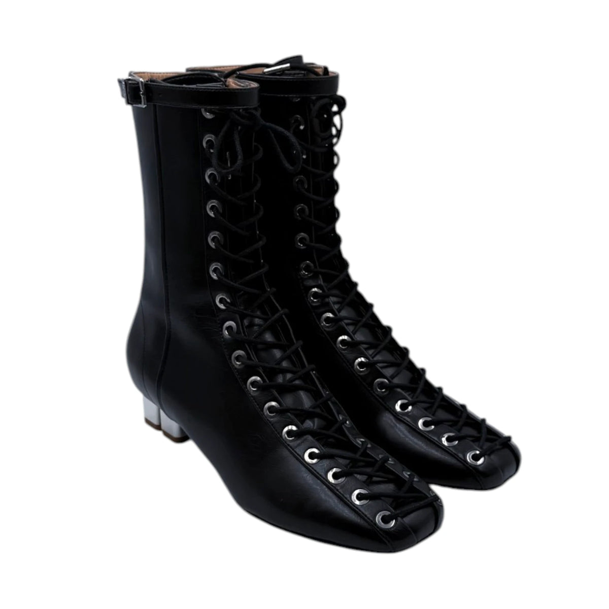 Ganni Lace-Up Ankle Boots