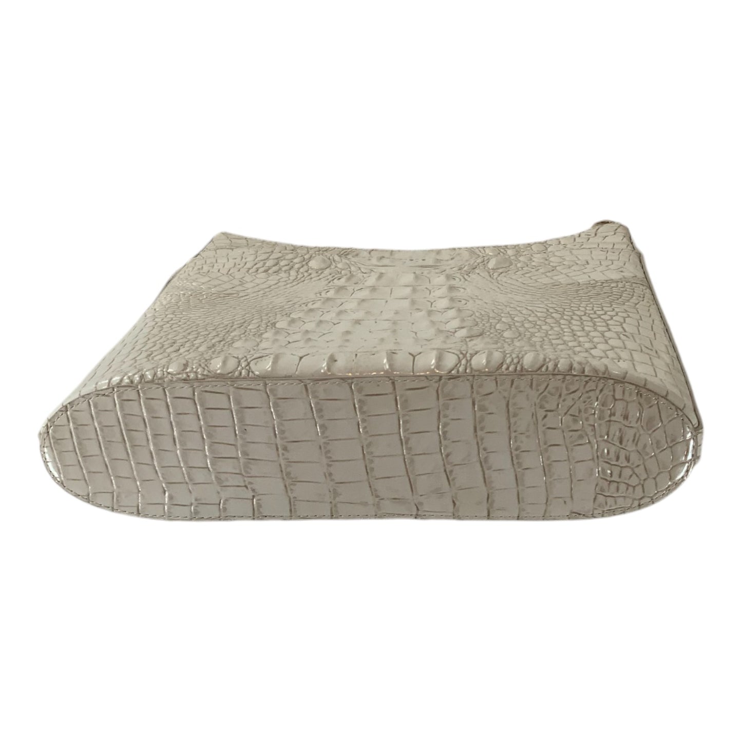 Brahmin Katie Zip Top Croc-Embossed Leather Crossbody Bag