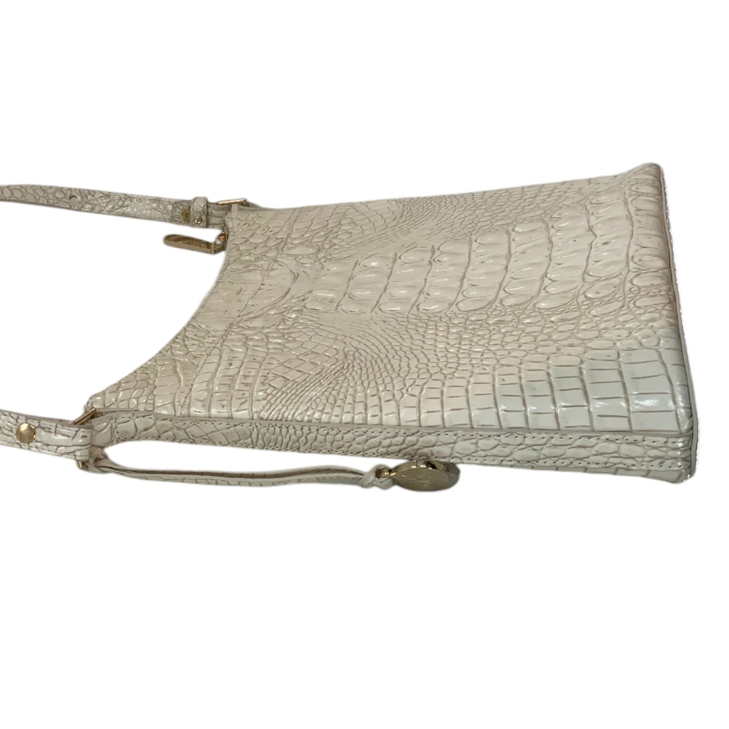 Brahmin Katie Zip Top Croc-Embossed Leather Crossbody Bag