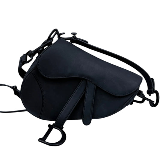 Christian Dior Ultra Matte Black Saddle Bag