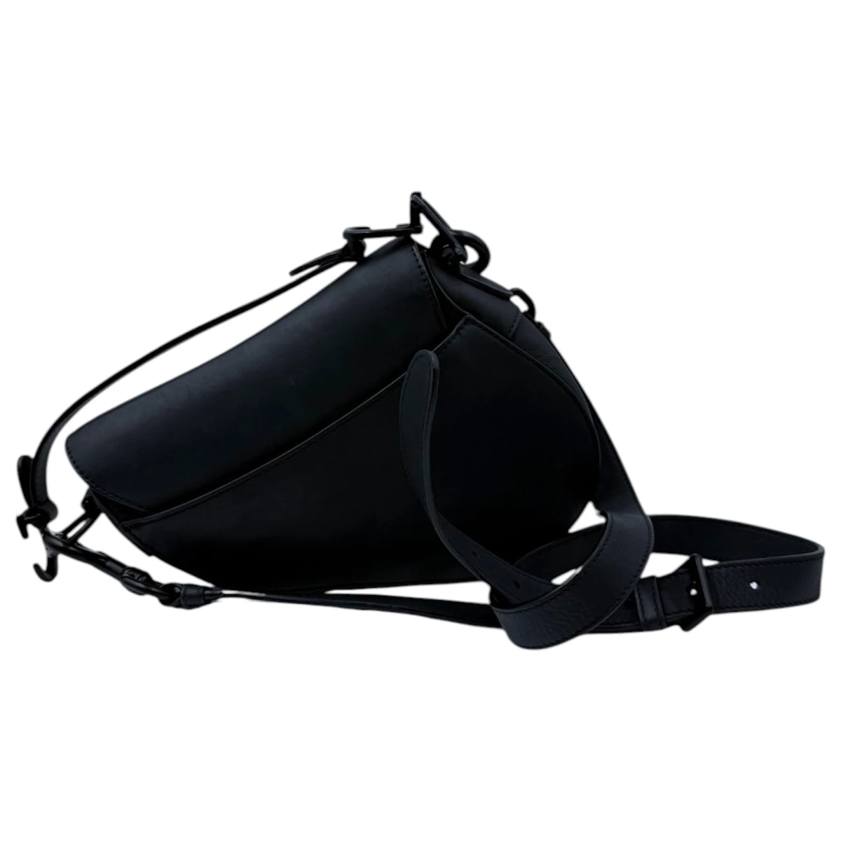 Christian Dior Ultra Matte Black Saddle Bag