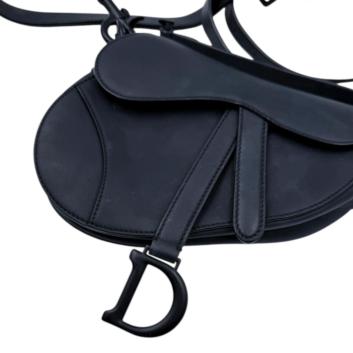 Christian Dior Ultra Matte Black Saddle Bag