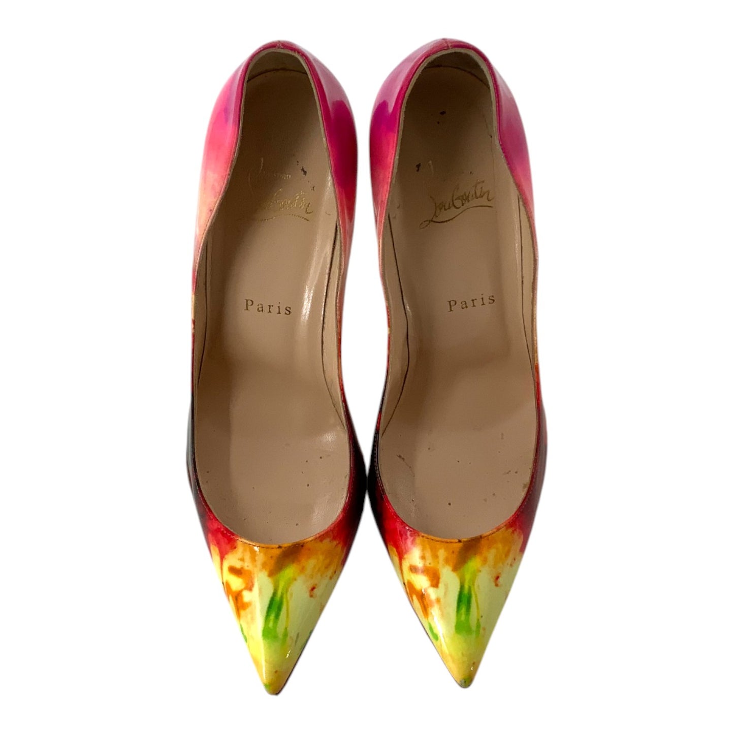 Christian Louboutin Colorful Dye Patent Leather Pumps