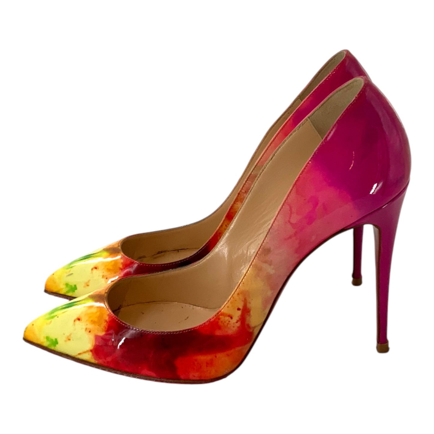 Christian Louboutin Colorful Dye Patent Leather Pumps