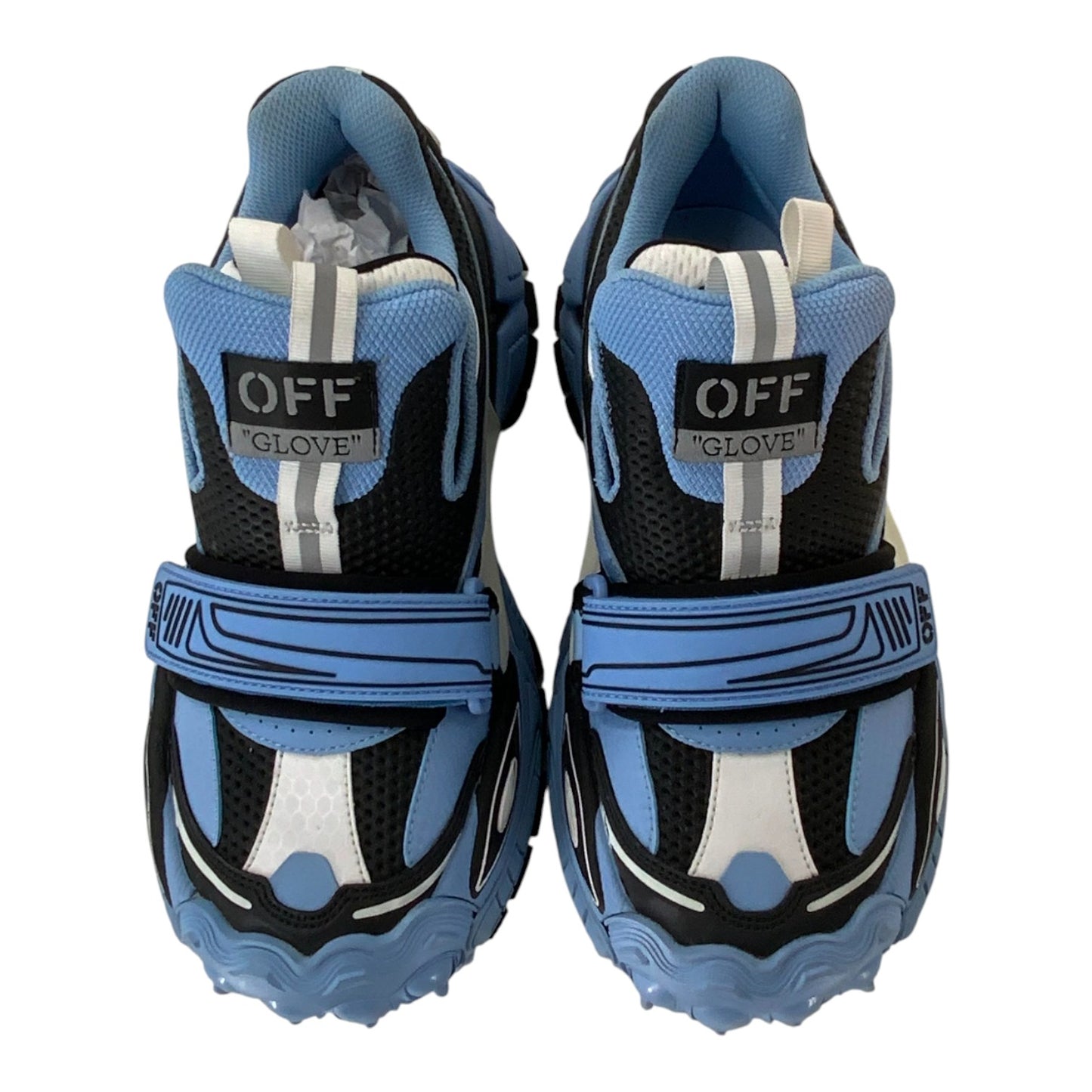 Off-White Light Blue Black Glove Slip On Sneakers