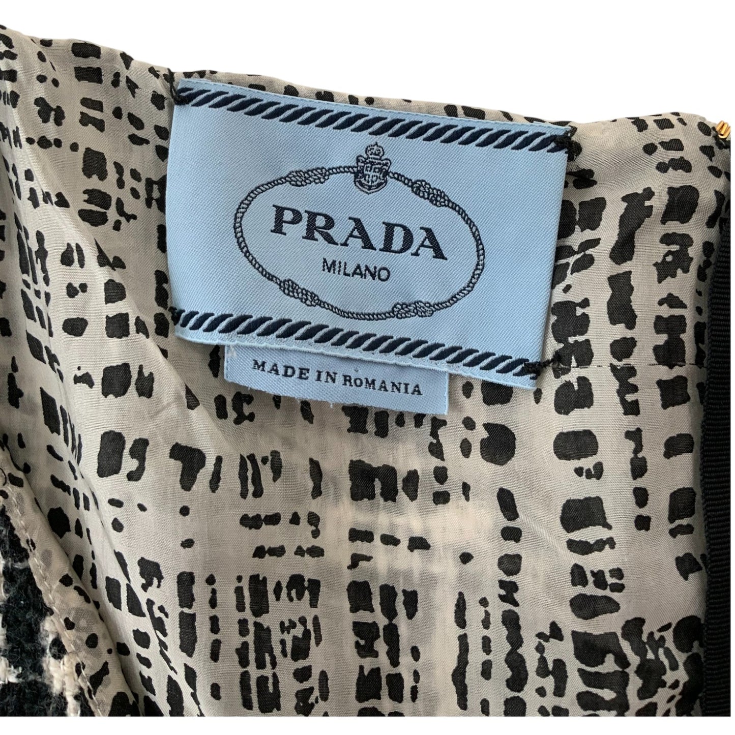 Prada Black and White Tweed Dress