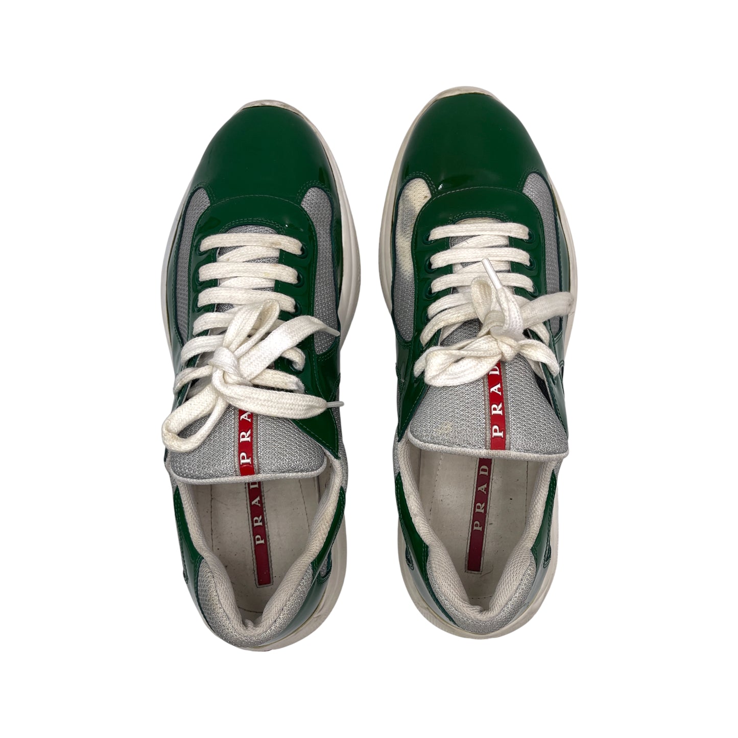 Prada America's Cup Green/Silver Sneakers
