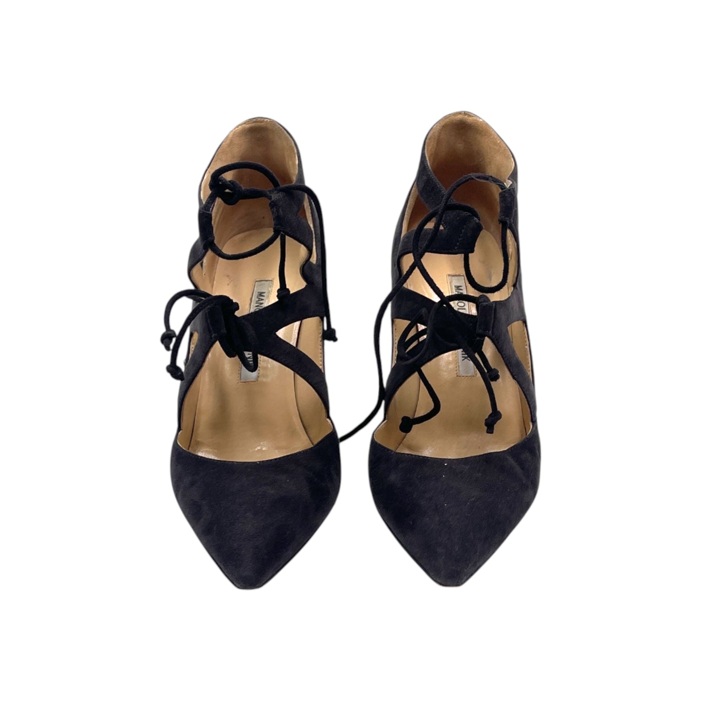 Manolo Blahnik Asaki Grey Suede Pump