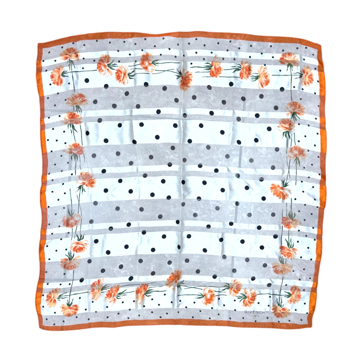 Givenchy Floral Print Square Silk Scarf