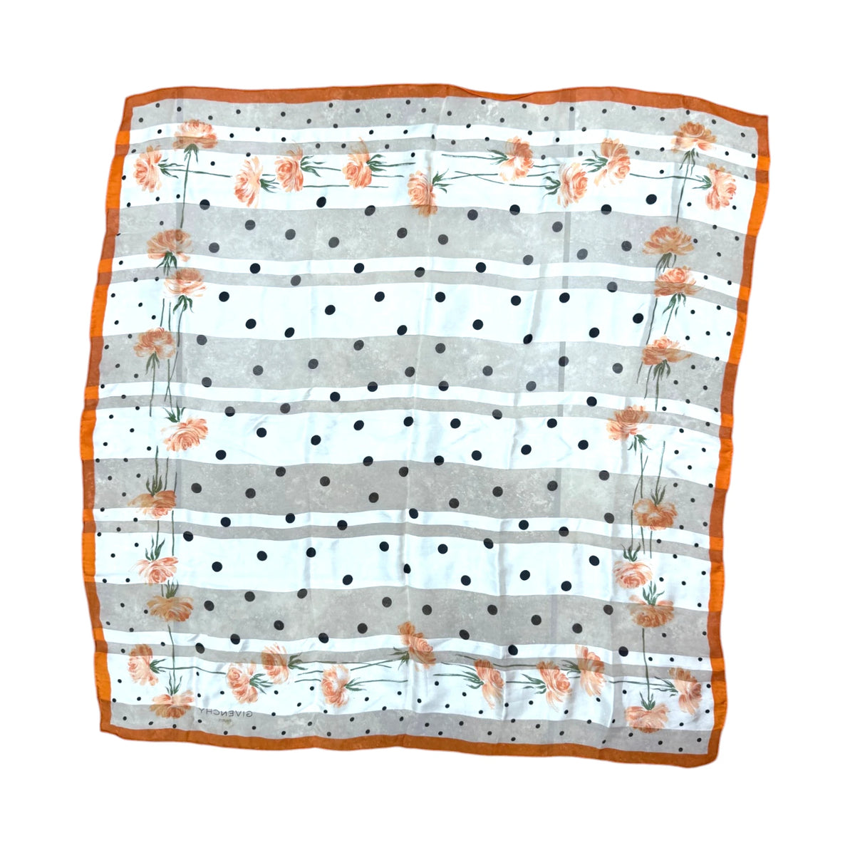 Givenchy Floral Print Square Silk Scarf