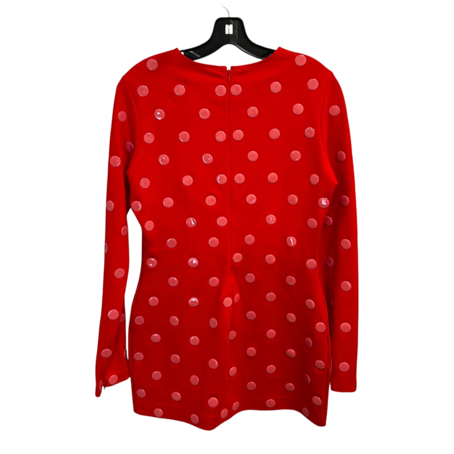 Area Glossy Polka Dot L/S Mini Dress