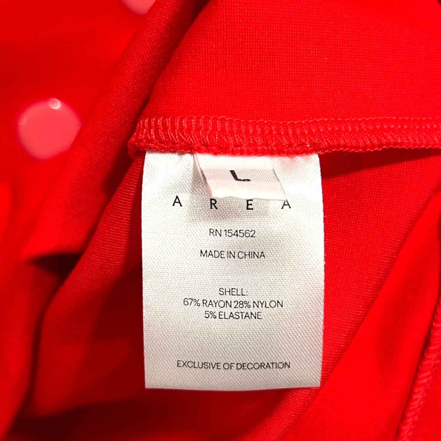 Area Glossy Polka Dot L/S Mini Dress