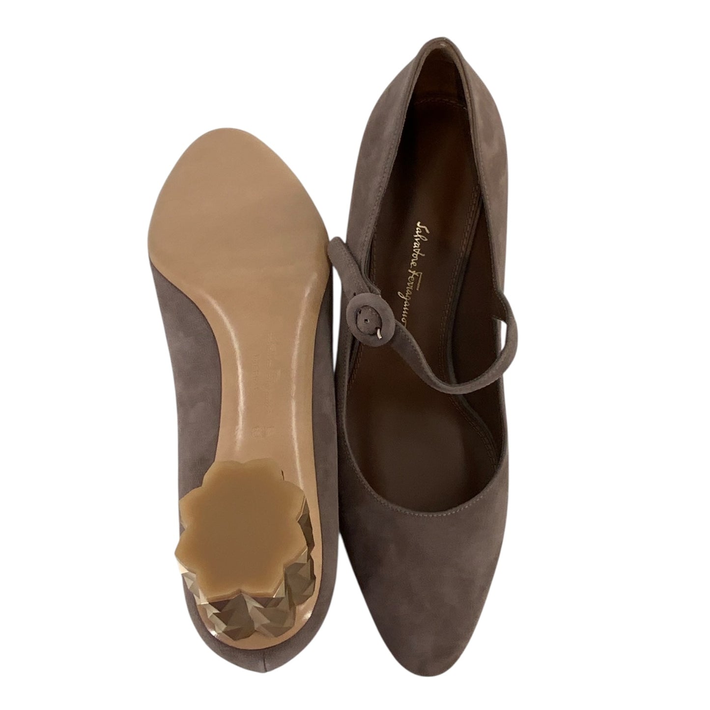 Salvatore Ferragamo Mary Jane Mid-Heel Pumps