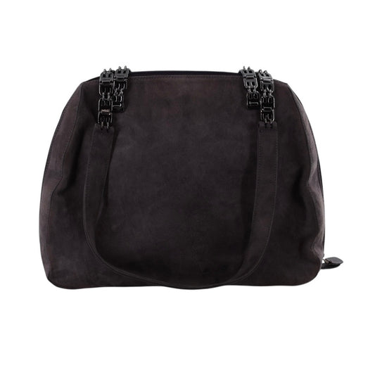 Bally Grey Suede Mini Boston