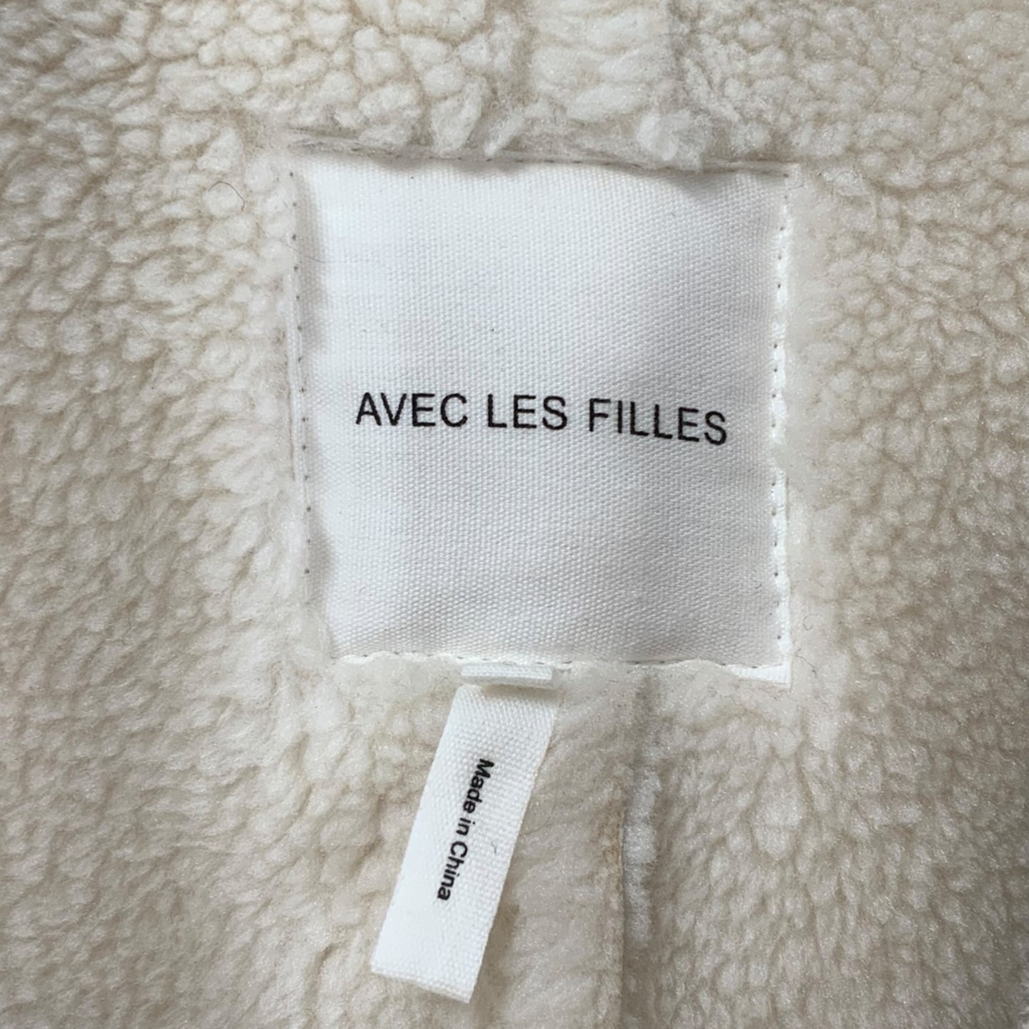 Avec Les Filles Shiny Silver Wool Coat