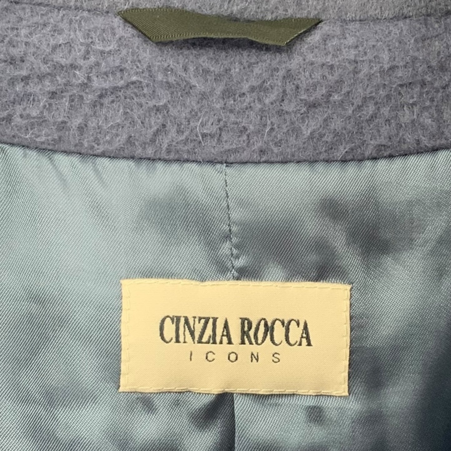 Cinzia Rocca Icons Blue Wool Coat