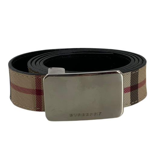 Burberry Plaid Print Belt