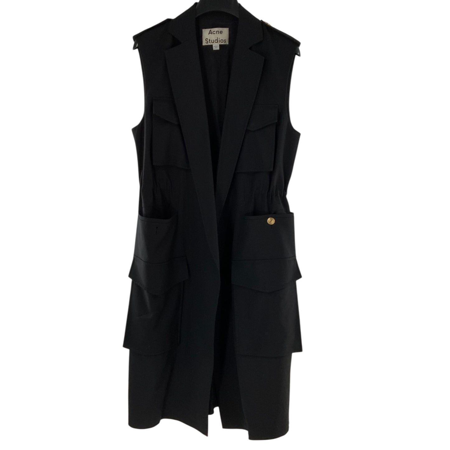Acne Studios Long Black Cinching Vest/Dress